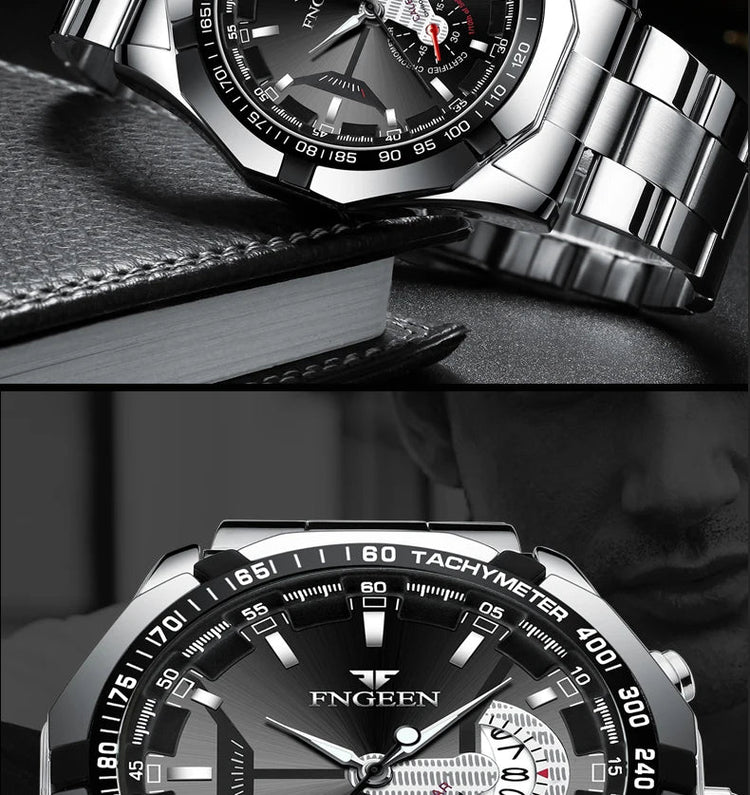 2024 Top Brand di Lusso Orologio di Moda Casual Militare Al Quarzo Sport Orologio Da Polso In Acciaio Pieno Impermeabile Orologio da Uomo Relogio Masculino platinumshop