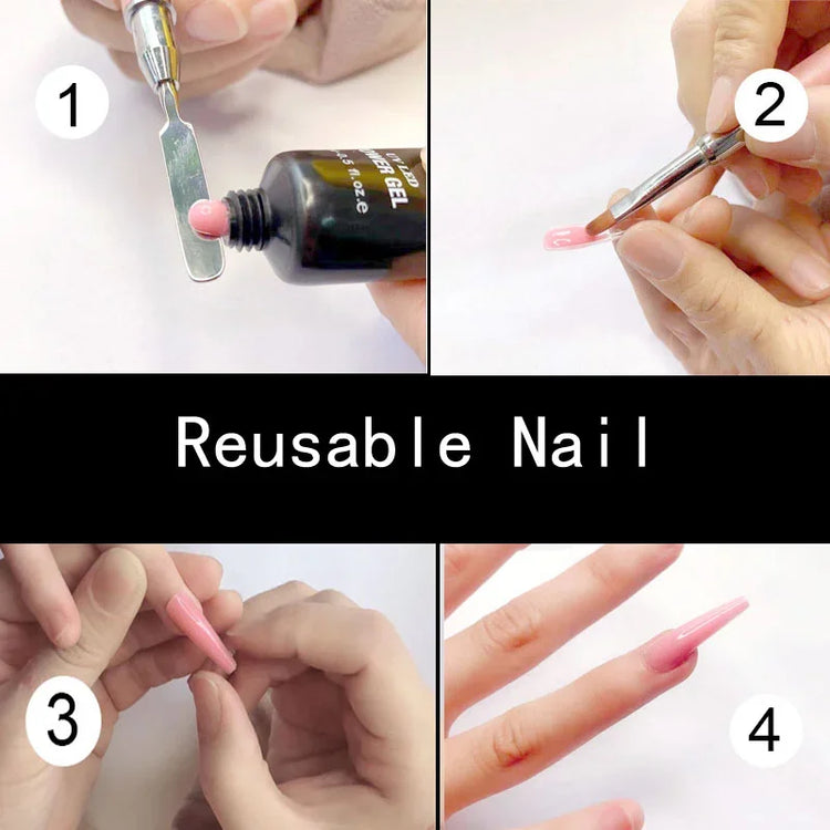60Pcs Dual Nail Forms Extension Tips Mold Quick Building False Nails Short Almond Acrylic Upper Forms DIY Art Manicure Tool 2027