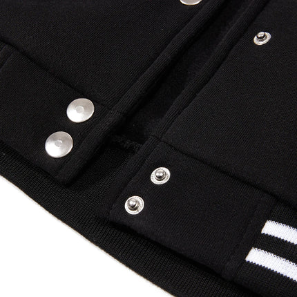 Los Angeles Art Letter Prints 2 Colors Tops Men Autumn Winter Casual Jackets Fashion Soft Baseball Jersey Loose Sports Clothes