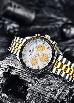 PAGANI DESIGN Nuovo Orologio da Uomo di Lusso al Quarzo con Vetro Zaffiro AR, Cronografo Sportivo Impermeabile 500 ATM, Movimento Giapponese, Luminoso, in Acciaio 316L
