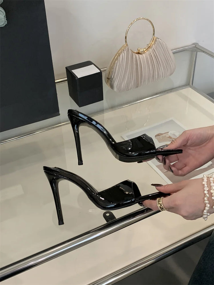 Hlieny 2026 Moda estiva Tacchi a spillo Donna Pantofole a punta Banchetto Abito Sandali Festa Matrimonio Mulo Presentazioni aziende produttrici giochi Scarpe
