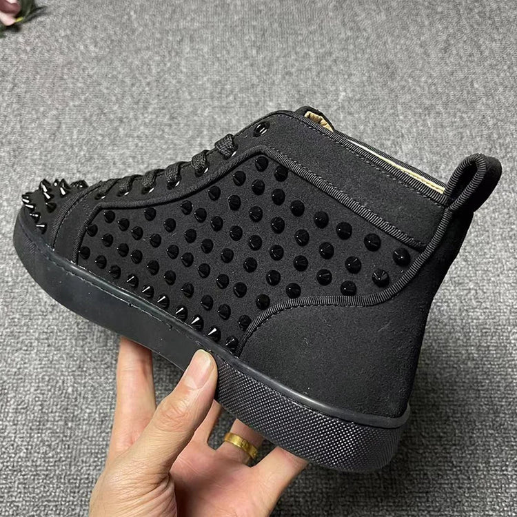 italian brand designer men boots luxury fashion rivets shoes stage nightclub cow suede leather boot black stylish ankle botas