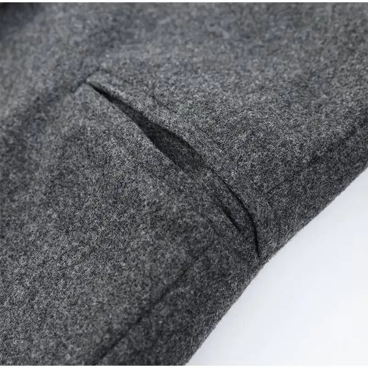 Elegant Big Scarf Collar Women's Coat Fashion Double Breasted Pockets Overcoats 2026 Autumn New High Street Oversize Outerwears