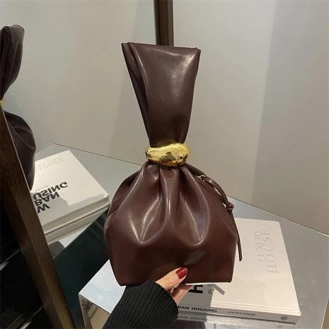Nuova mini borsa plissettata sotto le ascelle in pelle PU per le donne Borse e portamonete con borsa a tracolla retrò femminile di stilista