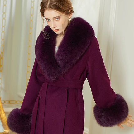 Luxury 2025 Real Fox Fur Collar And Cuffs Set for Women Winter Neck Warmer Fashion Scarf ShawlS Wrap Combo Large Size Furry Fur