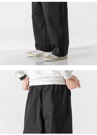 Pantaloni estivi da uomo a gamba larga Pantaloni moda casual solidi leggeri e sottili Harun Pantaloni da jogging larghi da uomo Pantaloni cargo Streetwear Taglie forti 5XL