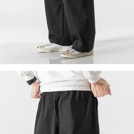 Pantaloni estivi da uomo a gamba larga Pantaloni moda casual solidi leggeri e sottili Harun Pantaloni da jogging larghi da uomo Pantaloni cargo Streetwear Taglie forti 5XL