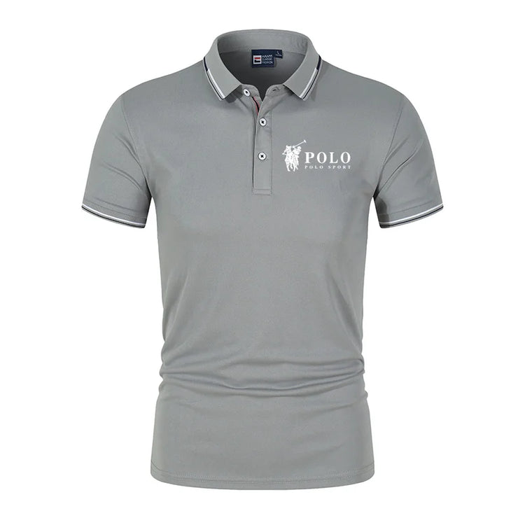 Polo estiva premium da uomo, ad asciugatura rapida, traspirante, casual, moda business, sportiva, a maniche corte, abbigliamento da uomo