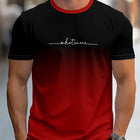 T-shirt stampata con motivo a lettera estiva da uomo T-shirt da uomo traspirante comoda semplice girocollo Sport all'aria aperta Top casual