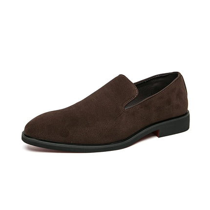 Scarpe primaverili in pelle scamosciata di marca di design italiano di lusso primaverile Scarpe eleganti da ufficio per uomo Mocassini da discoteca marroni da uomo