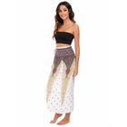 Abito da donna Boho Maxi Wrap Gonna lunga con allacciatura Abito da spiaggia Copricostume Abito vintage bohémien regolabile a vita alta in rayon platinumshop