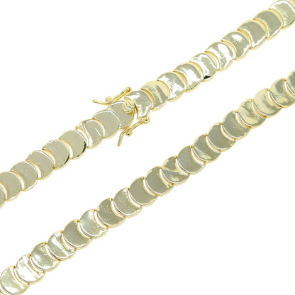 2025 Nuova collana a catena serpente unisex color oro a spina di pesce con perline catena a maglie pavimentata 5A CZ girocollo a forma di luna per gioielli da donna