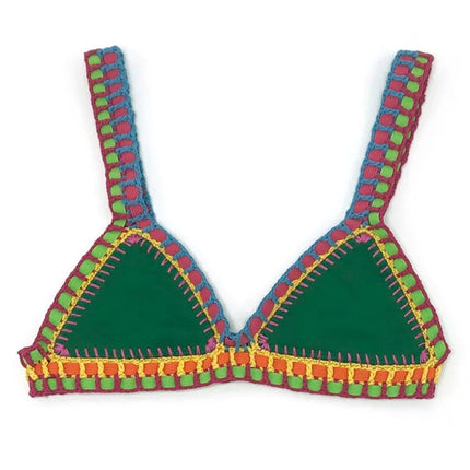 Set bikini verde all'uncinetto Costume da bagno donna Costumi da bagno Costumi da bagno Feminino Bikini Maillot De Bain Femme Badeanzug Damen Costume da bagno PlatiNum