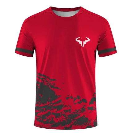 3D Printed Men's and Women's Outdoor Extreme Sports Short Sleeve Round Neck T-Shirt Badminton and Tennis Series