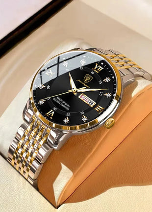Men's watch with double calendar, waterproof, with night light, Korean edition, fashion watch, birthday gift for men, surprise