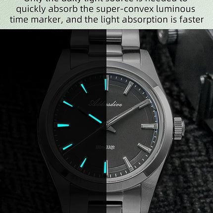 ADDIESDIVE AD2066 Men's Luxury Watch VH31 10Bar Waterproof BGW9 Super Luminous 316L Stainless Steel Reloj Hombre Quartz Watches
