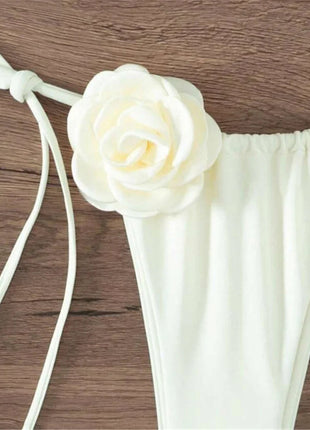 Costume da Bagno Sexy con Fiori e Fascia, Bikini a Perizoma 2025, Costumi da Bagno Donna con Lacci, Set Bikini Brasiliano, Biquini Mujer platinumshop