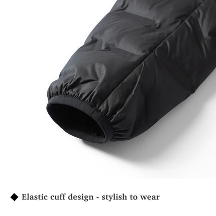EUMERGX Men's Down Jacket Winter Warm Duck Down Lightweight Padding Jackets Camping Climbing Trekking Graphene Lining Coat
