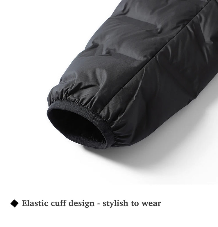 EUMERGX Men's Down Jacket Winter Warm Duck Down Lightweight Padding Jackets Camping Climbing Trekking Graphene Lining Coat