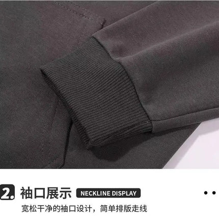 50% pure cotton casual long sleeved hooded sweatshirt for private customization, please contact M-5XL large size