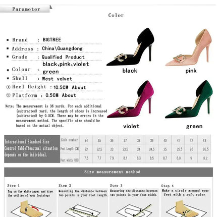 Tacchi alti di lusso Donna 7 cm Tacchi a spillo da 10,5 cm Décolleté da donna con strass in metallo Scarpe da sposa moda Scarpe da ballo sexy da donna 2026 platinumshop