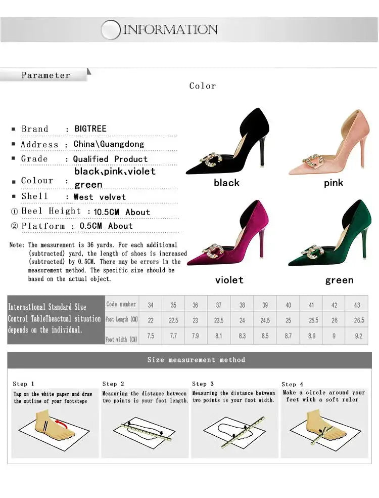 Tacchi alti di lusso Donna 7 cm Tacchi a spillo da 10,5 cm Décolleté da donna con strass in metallo Scarpe da sposa moda Scarpe da ballo sexy da donna 2026 platinumshop
