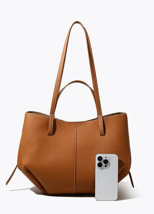 Borse a Mano in Vera Pelle di Prima Qualità per Donna, Borsa a Spalla Grande di Alta Qualità, Borse da Viaggio, Borsa da Viaggio alla Moda per Donna, Marrone
