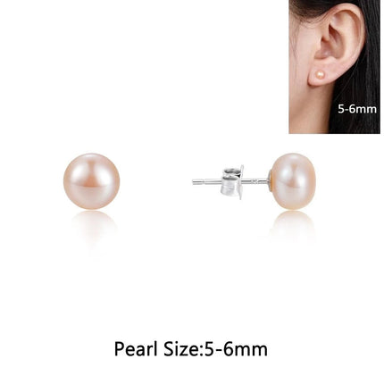 Orecchini a Perno con Perle Naturali d'Acqua Dolce per Donne, Argento Sterling 925, Gioielli Semplici e Colorati con Perle Selezionate a Mano platinumshop