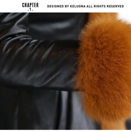 Hot Sale Winter Women's Faux Fur High Quality Faux Sheepskin Coats Keep Warm With Fur Fox Collars Slim Female Furs