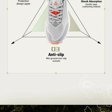 361 Degrees Yushan PRO Men Running Shoes Durable Hiking Cushioning Breathable Non-slip Outdoor Jogging Male Sneakers 672522250 PlatiNum