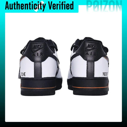 Nike Air Force 1 Cushioning, Wear Resistant Low top Skateboard Shoes Unisex Black White CW2288-001(Team1375-)