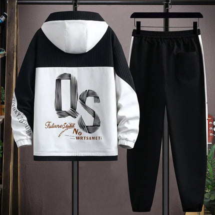 2025 Spring Casual Jackets Sportswear+Pants Men's Sets Korean Style 2 Piece Sets Men Streetwear Fitness Male Tracksuit