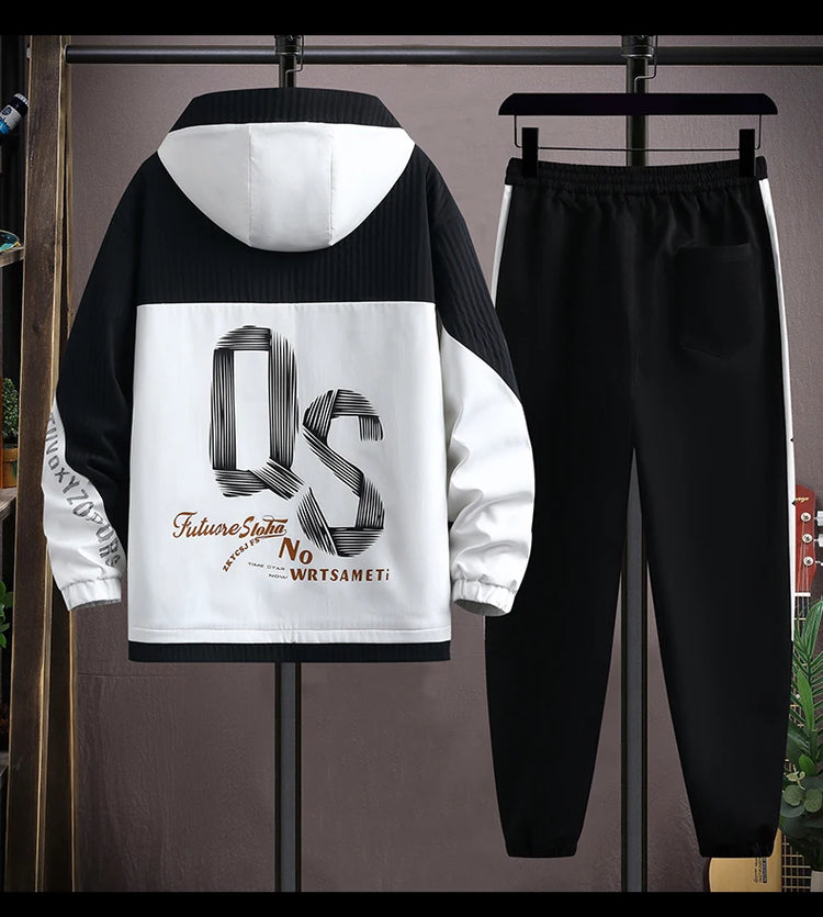 2025 Spring Casual Jackets Sportswear+Pants Men's Sets Korean Style 2 Piece Sets Men Streetwear Fitness Male Tracksuit