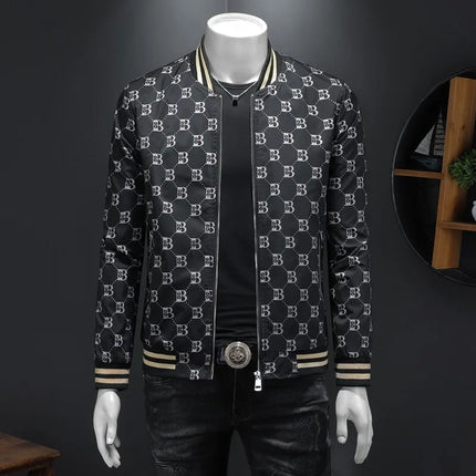 Luxury Letter Printed Baseball Jacket Men Autumn Winter Bomber Jacket Men Casual Business Windbreaker Coat Men Clothing 2025