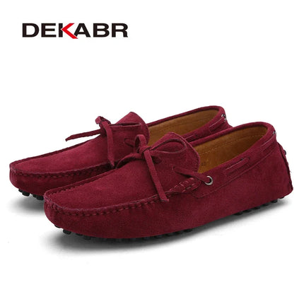 Dekbr Casual uomo scarpe in vera pelle estate traspirante verde mocassini da uomo scarpe in pelle Sapato Masculino Zapatos Hombre