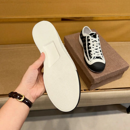 New Genuine Leather Men's Lace-up Type Sports Shoes Fashion Casual Sneaker First Layer Cowhide Running Shoes