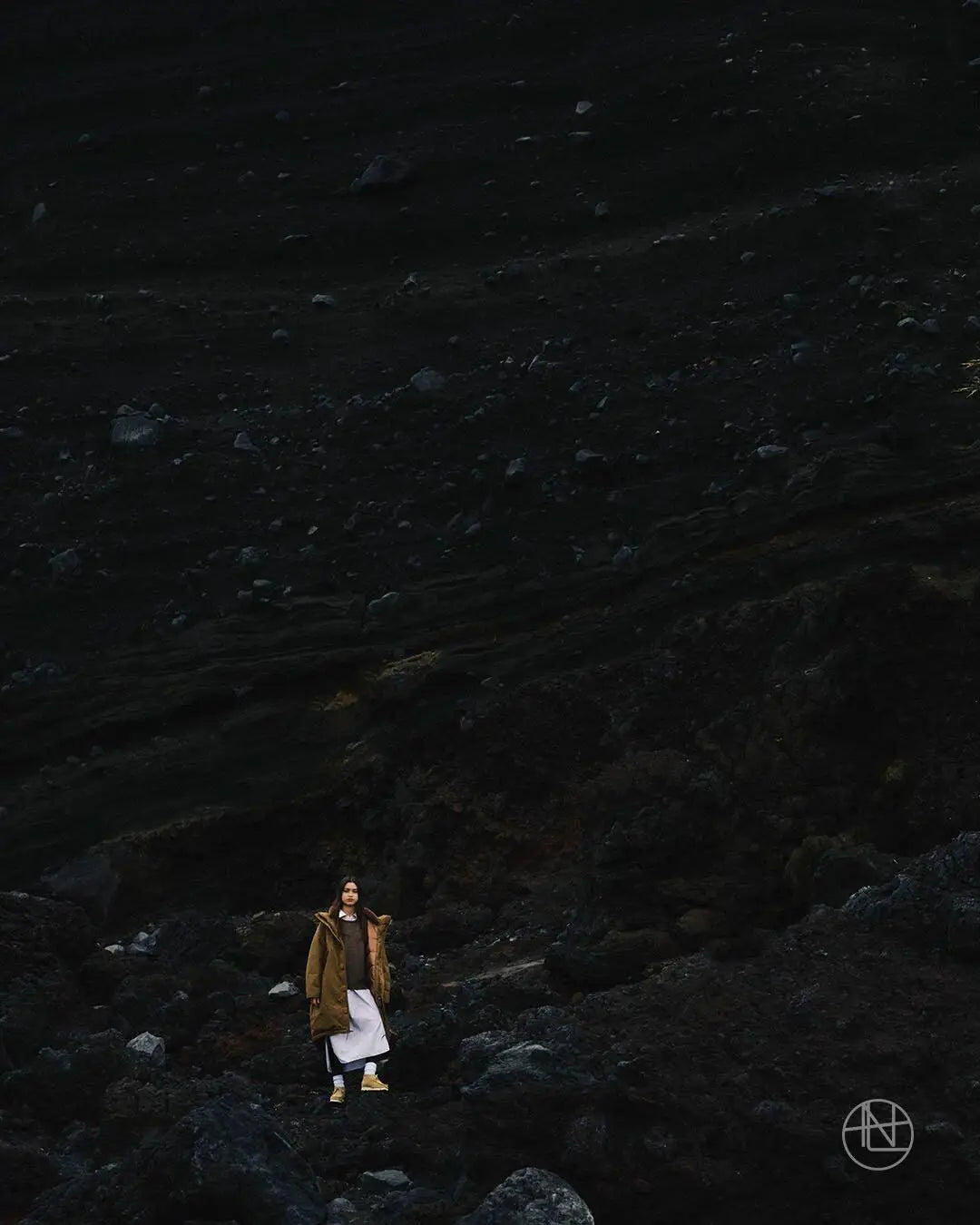 Piumino impermeabile optoelettronico con colla a stampa completa extra lunga Nanamica LongDown