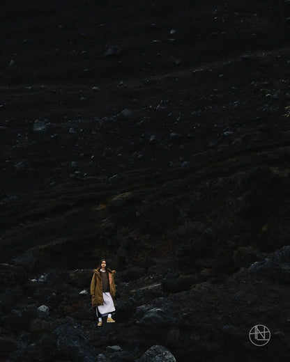 Piumino impermeabile optoelettronico con colla a stampa completa extra lunga Nanamica LongDown