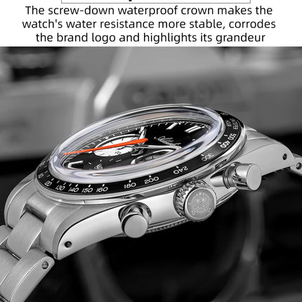 ADDIESDIVE 37mm Watch For Men Chronograph 10Bar Diver BGW9 Luminous Bubble Mirror Glass AD2539 Aluminum Ring VK63 Quartz Watches