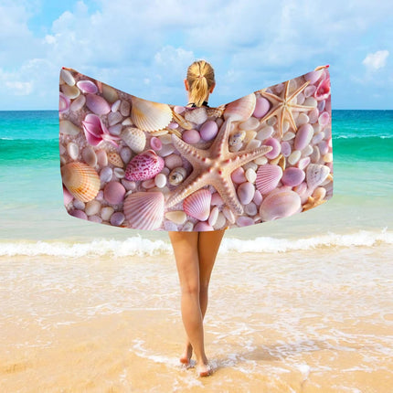 1 Serviette de plage en microfibre ultra-fine Ocean Element, serviette de plage absorbante à séchage rapide, serviette de plage de sport pour la natation