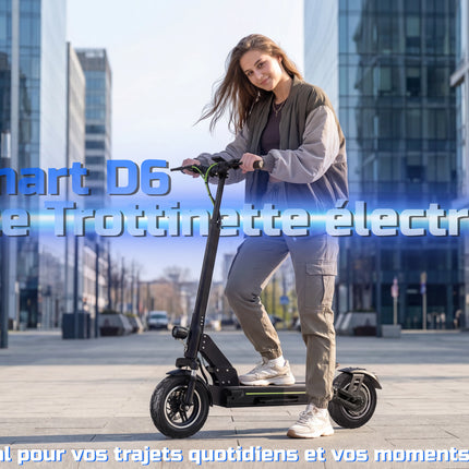 Monopattino Elettrico TODIMART D6 per Adulti, Pneumatici Fuoristrada da 10 Pollici, Autonomia 45-50KM, Batteria 48V 13AH, Motore 500W, Monopattino Elettrico Pieghevole, Doppi Freni e Sospensioni, 3 Modalità di Velocità