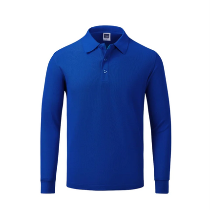 Long sleeve polo shirt in breathable cotton Personal Company Group Design Custom Logo print embroidery Casual men's and women's tops