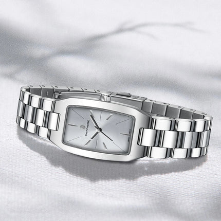 SAPPHEROLuxury Orologio da donna Cinturino in acciaio inossidabile Orologio impermeabile Quadrante ultrasottile Orologio da donna semplice alla moda Orologio accurato platinumshop