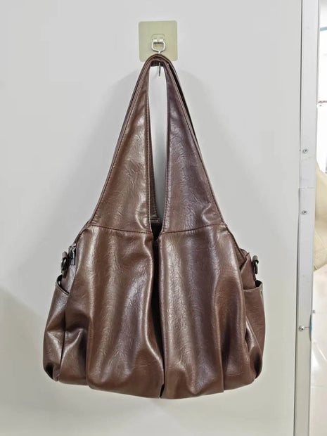 Borsa a Tracolla Vintage da Donna, Borse a Mano in Pelle PU di Design, Borse Hobo di Lusso con Manico Superiore, Borse di Marca alla Moda di Grande Capacità