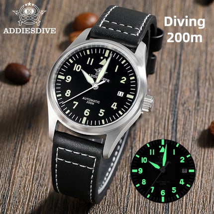 ADDIESDIVE Watches For Men C3 Super Luminous 200m Waterproof  Japan 8215 316L Stainless Reloj Hombre Automatic Mechanical Watch