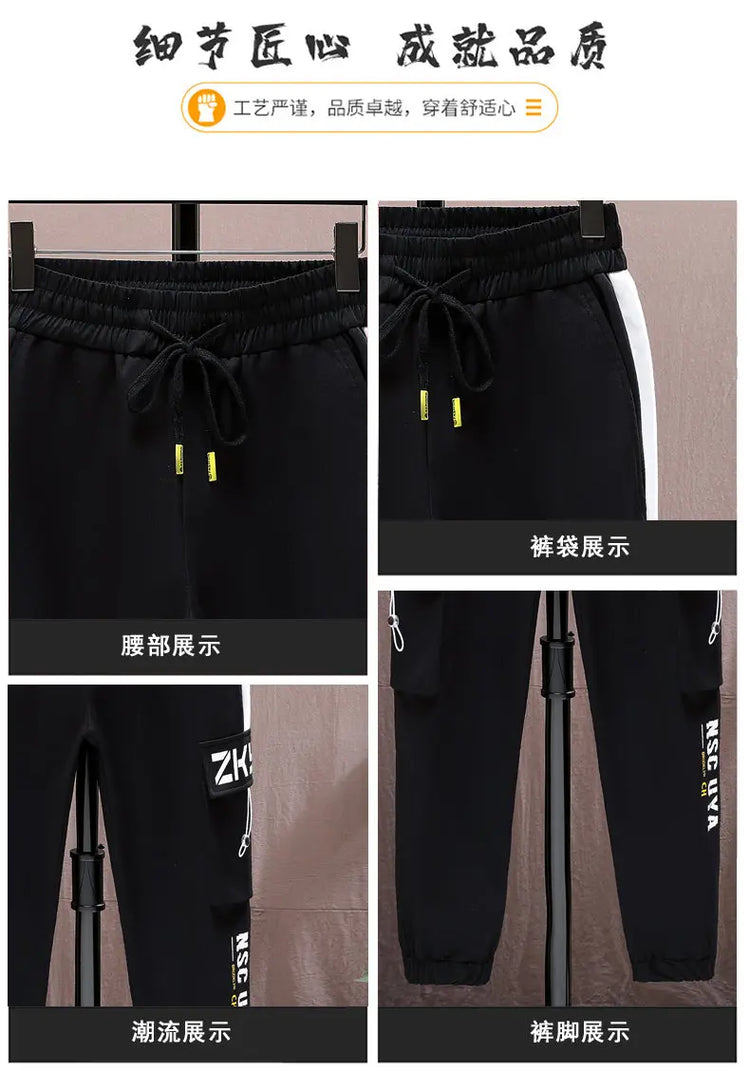 Fashion Two Piece Men's Sets Spring Autumn Youth Street Wear Hooded Jacket & Pant Suit Outdoor Coat & Jogger Tracksuits Clothing