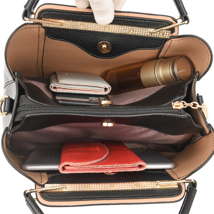 2024 Luxury Women Designer 3 Layers Shoulder Crossbody Sac Ladies Large Capacity Leather Handbags Shopper Brand Messenger Totes PlatiNum