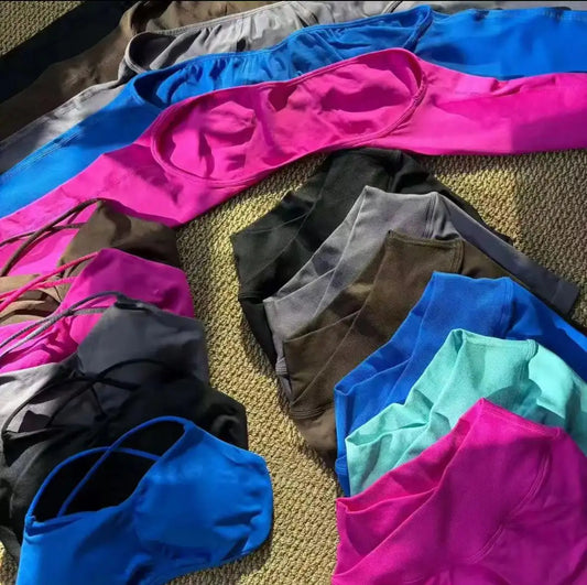 3Pcs Vision Gym Set Women Shawl Backless Tank Tops High Waist Scrunch Seamless Shorts Gym Suit Fitness Clothes Activewear Sets