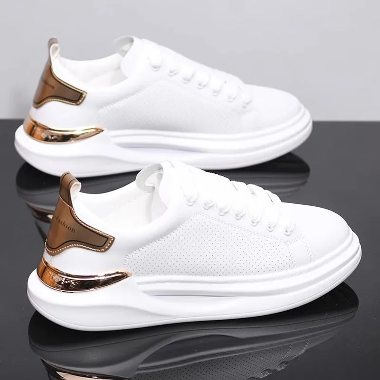 Summer breathable white shoes trendy couple shoes fashionable outdoor sports shoes versatile white casual shoes running shoes