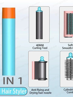 6 in 1 Professional Hot Air Styler Negative Ion Multi Hair Styler Set for Auto Curling Hair Styling Tools Best Gift for Women